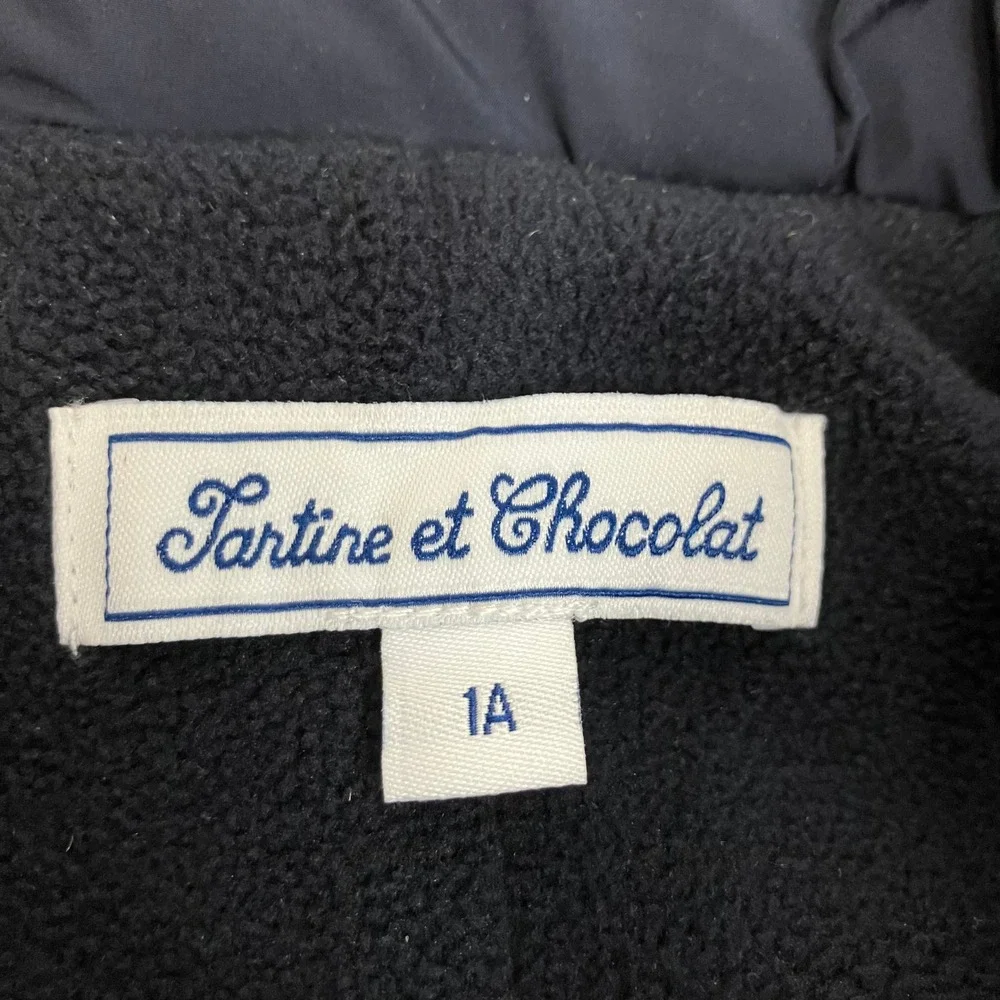 Tartine et Chocolat Puffer Snowsuit Navy w/Detachable Mittens & Booties 12 month